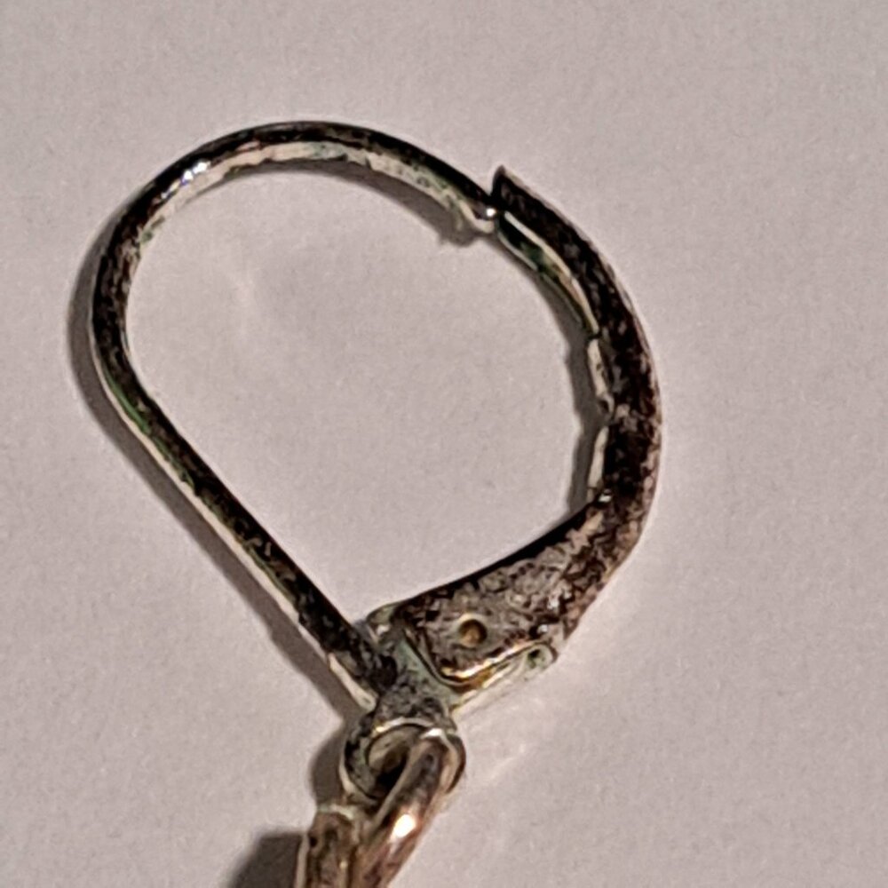 heart earrings silver and turquoise color - Picture 3 of 7